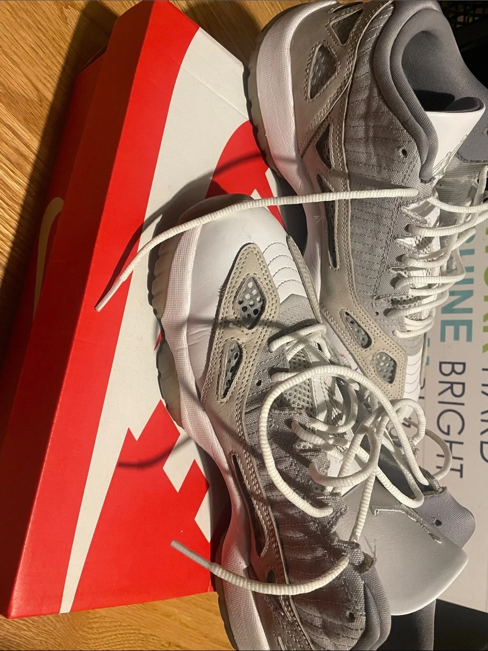 Nike Jordan ' White and Gray Basketball Shoes